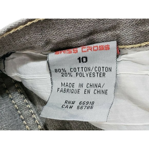 Swiss Cross Size 10 Girls Solid Gray Med Wash Denim Low Rise Skinny Leg Jeans - Picture 5 of 7
